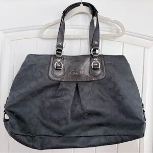 Coach Gray and Purple Shoulder Bag